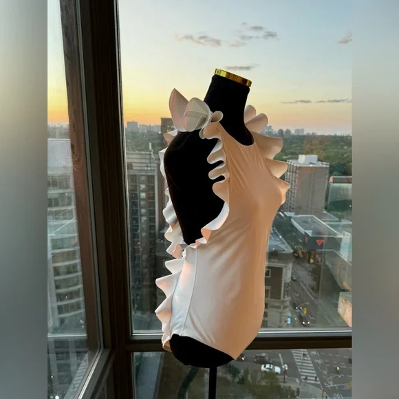 Zimmermann White Ruffled One Piece Swimsuit - Picture 3 of 16